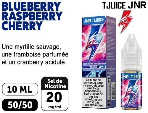 E-Liquide Jnr Tjuice Blueberry Ras Cherry 20Mg