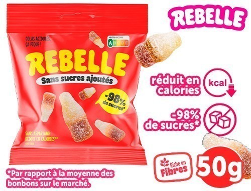 Rebelle Sachet 50G Bouteilles Cola (12)