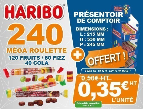 Vente Flash Haribo Pres. Comptoir Mega Roulette