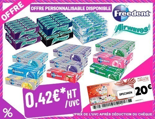 Offre 15 Btes Freedent Airwaves Aout Sept. 2026 B