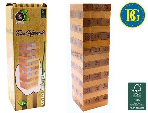 Jeu De La Tour Infernale En Bois 24Cm (1)