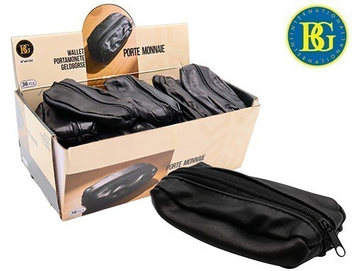 Porte Monnaie Cuir Double Zip 11X5.5Cm (Bte. 36)